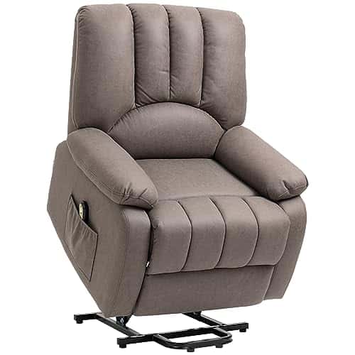 HOMCOM Fauteuil releveur électrique Fauteuil Relax inclinable en Microfibre avec Repose-Pied et télécommande - 86 x 92 x 102 cm - Gris