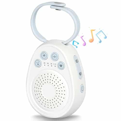 DMTIVMG Machine à Bruit Blanc Portable White Noise Machine avec 20 Sons 4 Modes 1000mAh Thérapie Sonore du Sommeil 16 niveaux de volume Fonction de Mémoire et Minuterie Aide au Sommeil Serrure Enfant