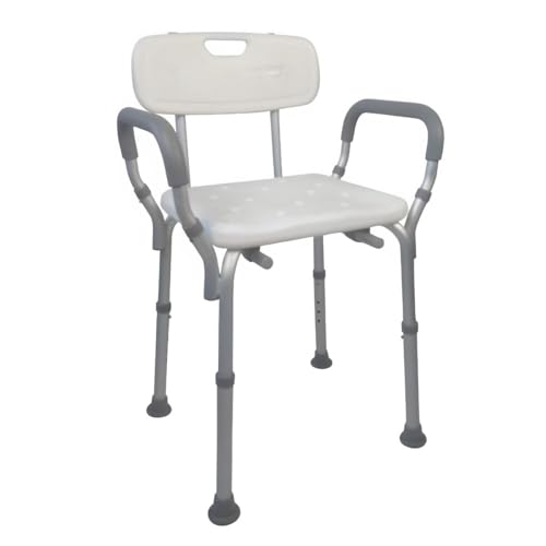 Mobiclinic, Chaise de douche, Mod. Puerto, Marque européenne, Siège de douche, Pour personnes âgées et handicapées, Aide à la toilette, Réglable en hauteur, Dossier, Accoudoirs