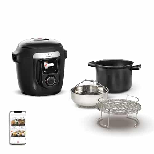 Moulinex Cookeo Wi-Fi 10-en-1, Multicuiseur, 10modes de cuisson, Cuisson sous pression, Etapes détaillées, CE96G810, Noir